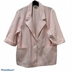 Vintage Blair Seersucker 3/4 Sleeve Jacket